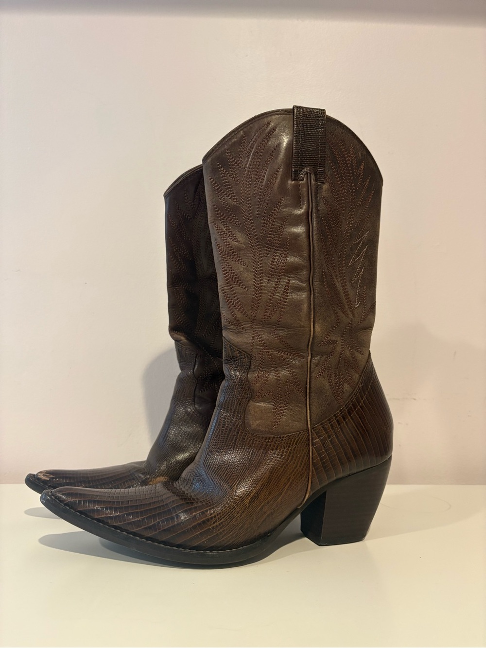 Penny Loves Kenny Brown Leather Western-Style Boot size 6